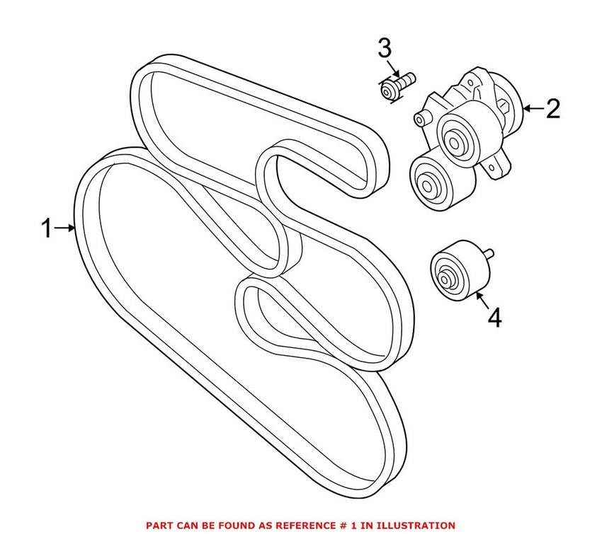 BMW Accessory Drive Belt (8PK 2143) 11288570646